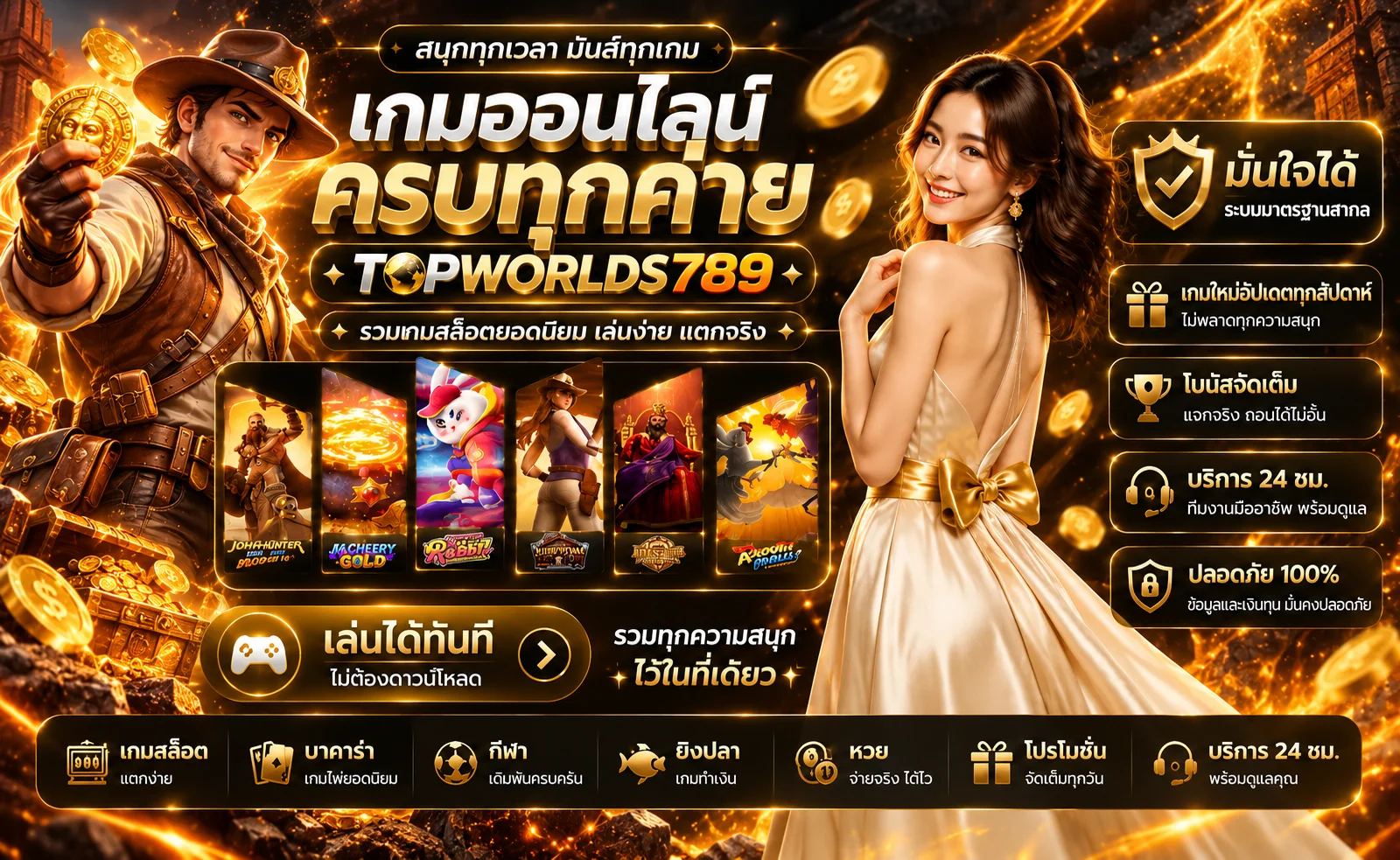 TOPWORLDS789 สล็อตและค่ายเกมยอดนิยม